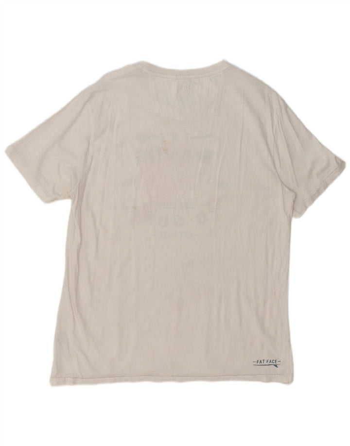 Fat Face T-Shirt Graphique Homme Grand Blanc Coton