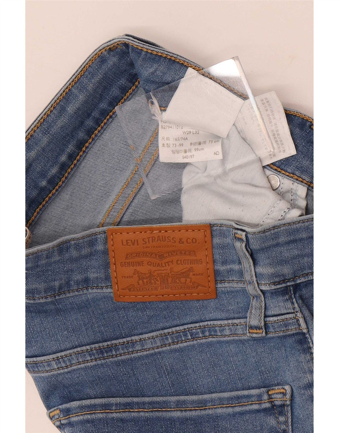 Levi's Jean Bootcut Taille Haute 725 Femme W29 L32 Bleu