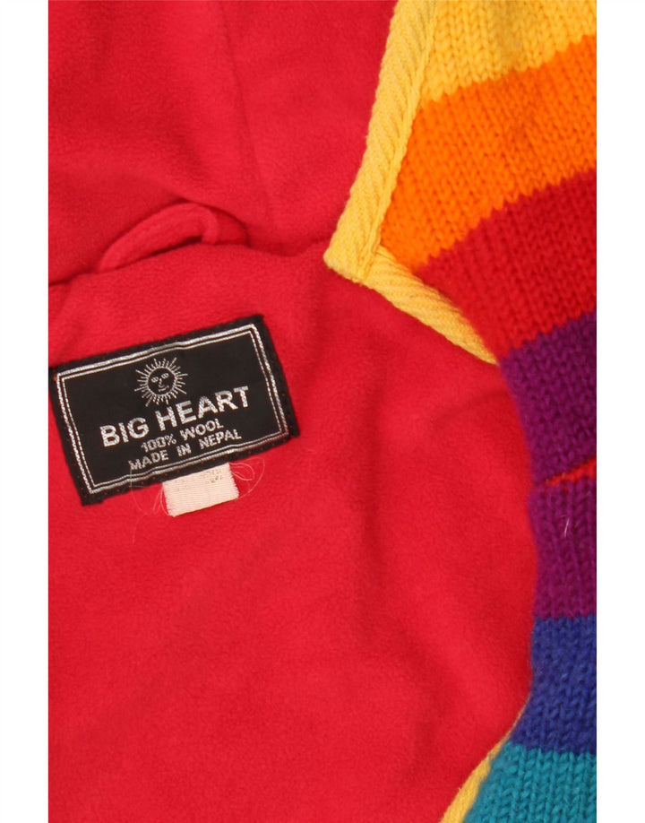 vintage Womens Cardigan Sweater UK 12 Moyen Multicolore Coloré