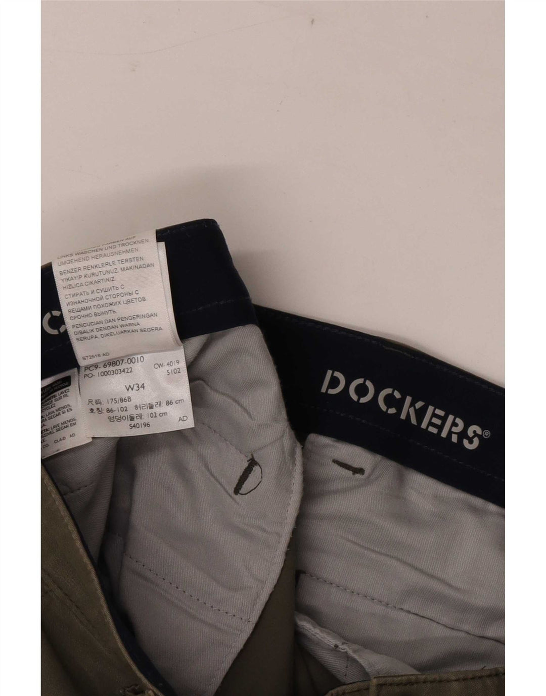 Dockers Short Cargo Homme W34 Grand Kaki Coton