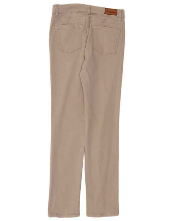 Barbour Jeans Slim Femme UK 10 Petit W28 L30 Coton Beige