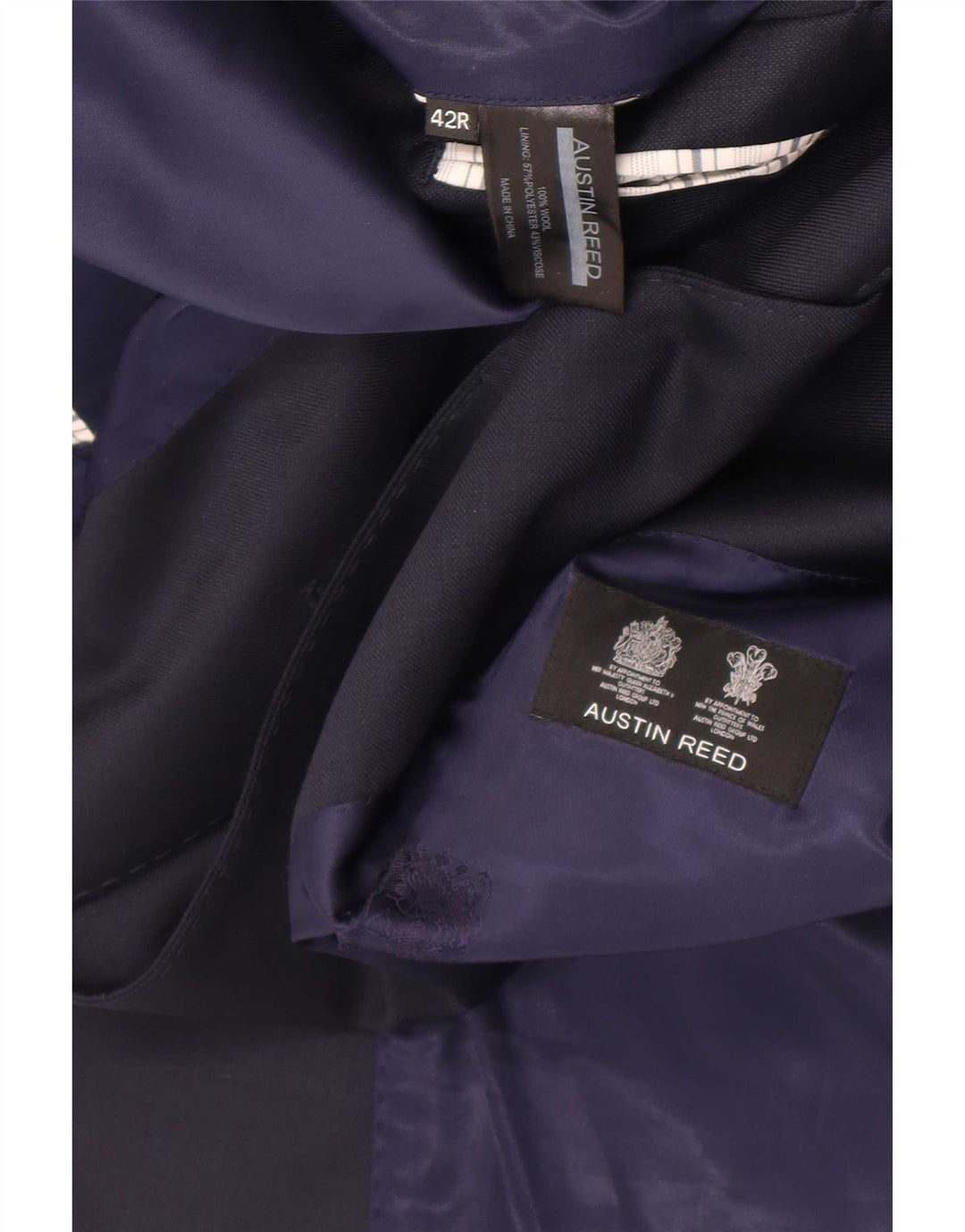 Austin Reed Veste Blazer 2 Boutons Homme UK 42 XL Laine Bleu Marine