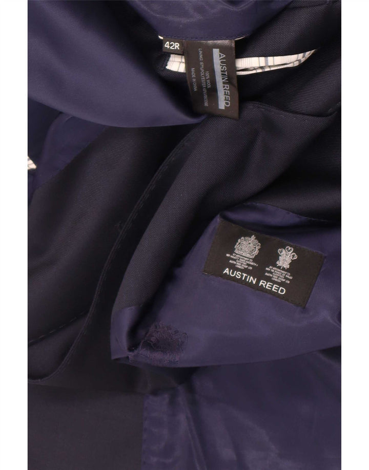 Austin Reed Veste Blazer 2 Boutons Homme UK 42 XL Laine Bleu Marine