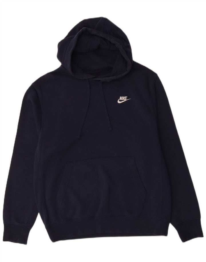Nike Pull à capuche en coton bleu marine moyen pour homme