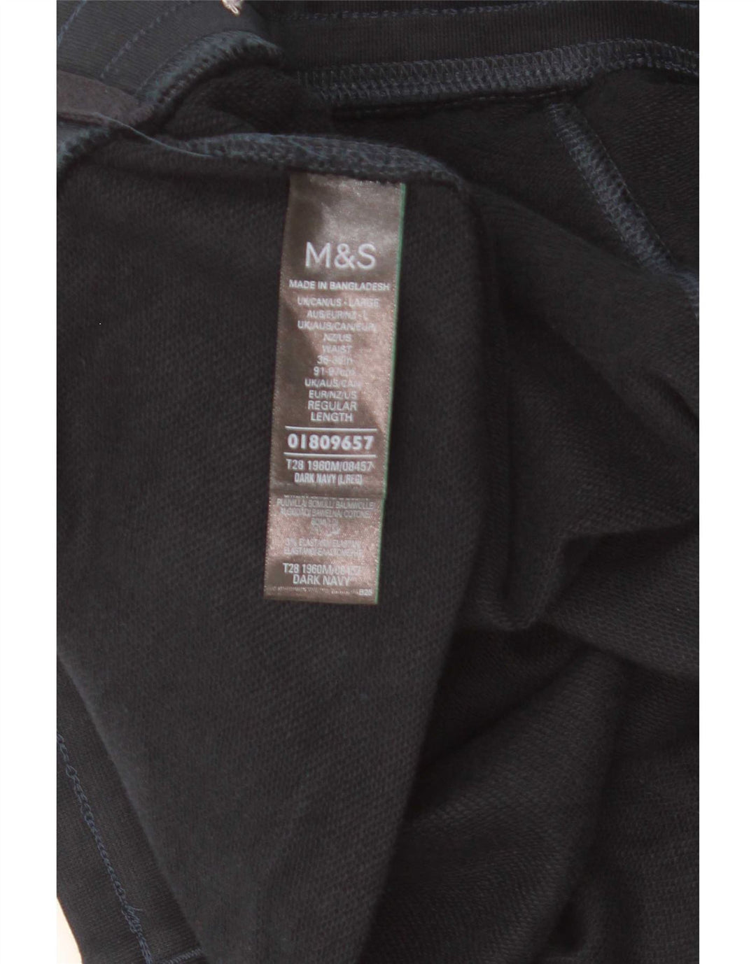 Marks & Spencer Short de sport pour homme en coton bleu marine Taille L