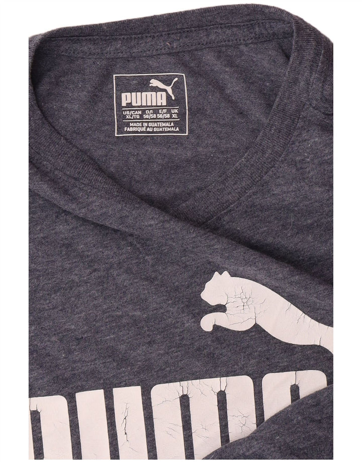 PUMA T-Shirt Graphique Homme XL Bleu