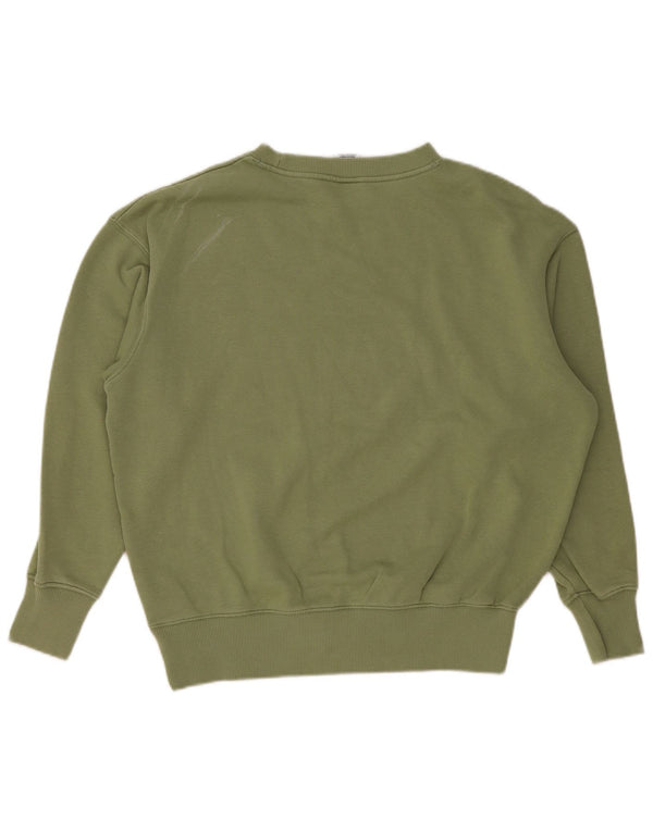 Nike Mens Graphic Loose Fit Sweatshirt Jumper XS Kaki Coton