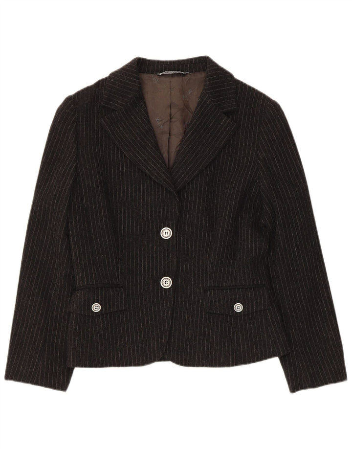 Liu Jo Veste Blazer 2 Boutons Femme IT 44 Acétate à Fines Rayures Noir Moyen