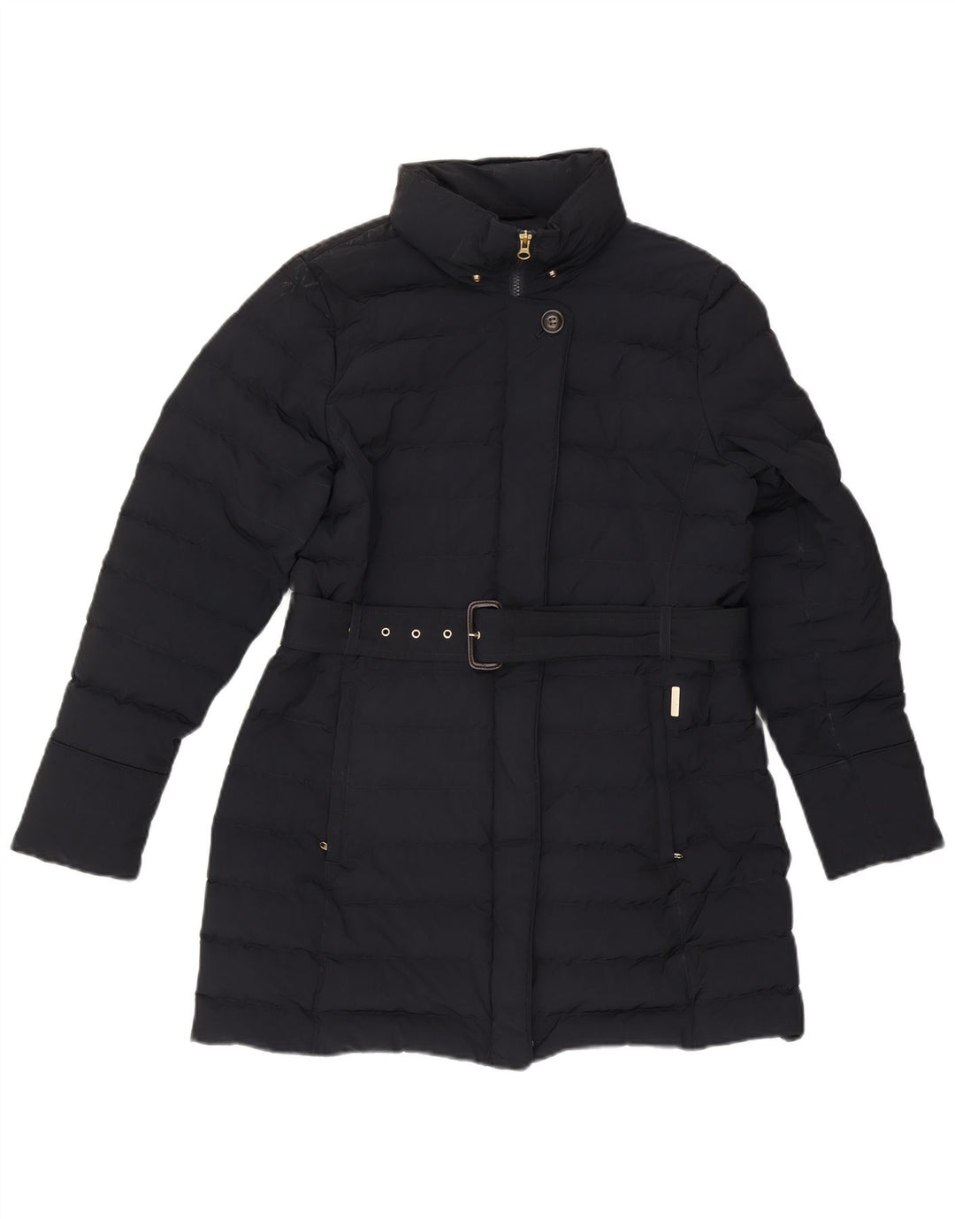 Woolrich Manteau Rembourré Femme UK 16 Large Bleu Marine Polyester