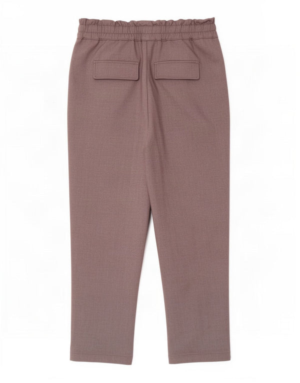 Zara Pantalon court fuselé taille haute pour femme Medium W28 L25 Gris