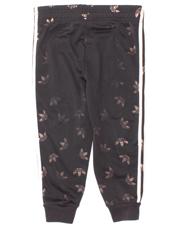Adidas Pantalon de survêtement graphique pour fille 3-4 ans Noir Polyester