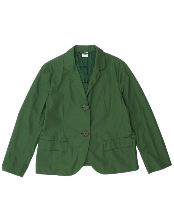 Aspesi Veste Blazer 2 Boutons Femme IT 42 Coton Vert Moyen