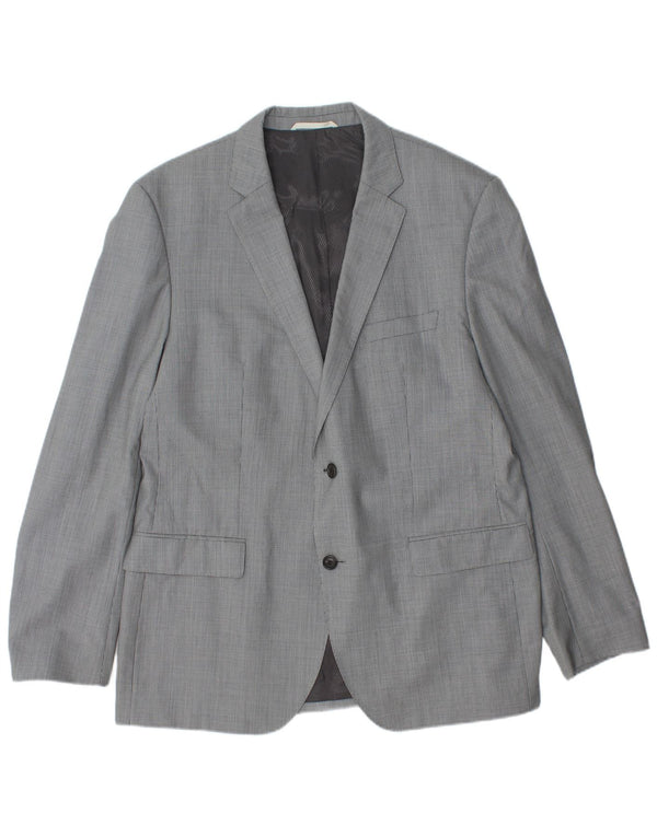 Hugo Boss Veste blazer à 2 boutons pour homme EU 54 2XL Gris pied-de-poule Viscose