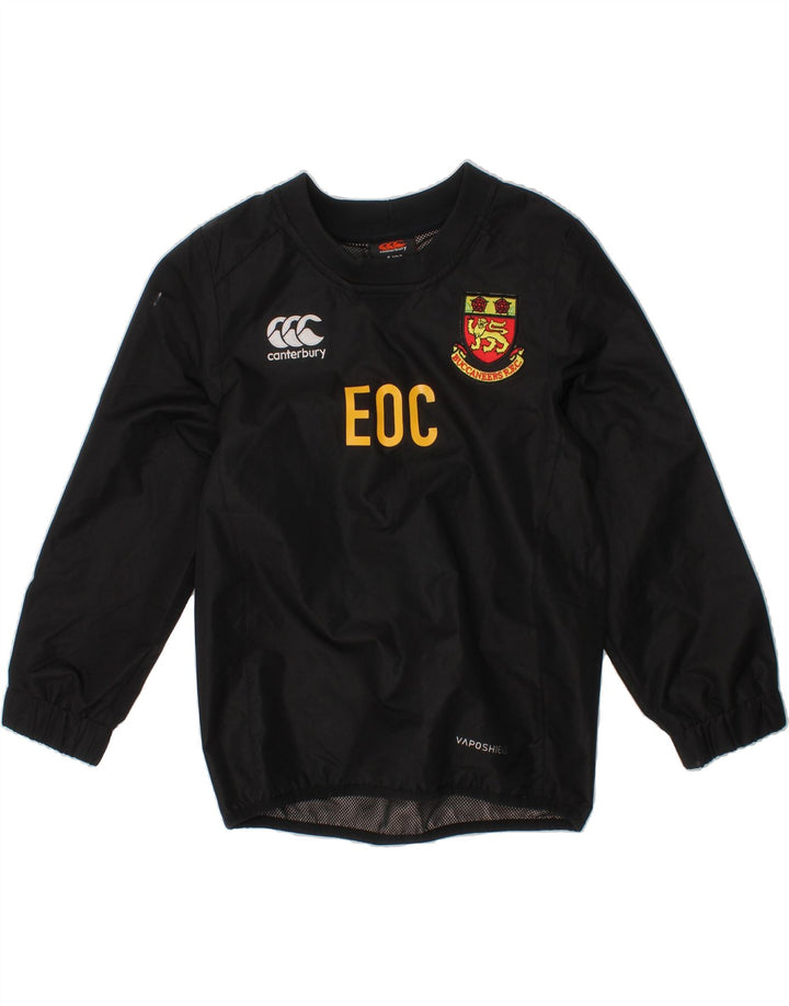 CANTERBURY Boys Buccaneers Graphic Pullover Tracksuit Top 5-6 Years Black Vintage Canterbury and Second-Hand Canterbury from Messina Hembry 