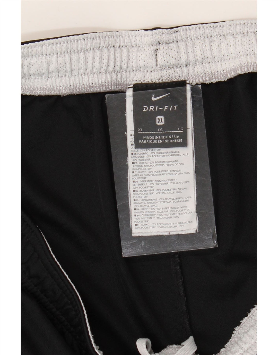 NIKE Short de sport Dri Fit pour homme XL Noir Colorblock Polyester