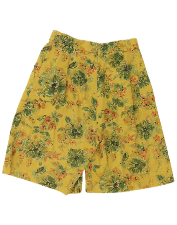 Newpenny Short Chino Taille Haute Femme IT 44 Medium W28 Jaune Floral