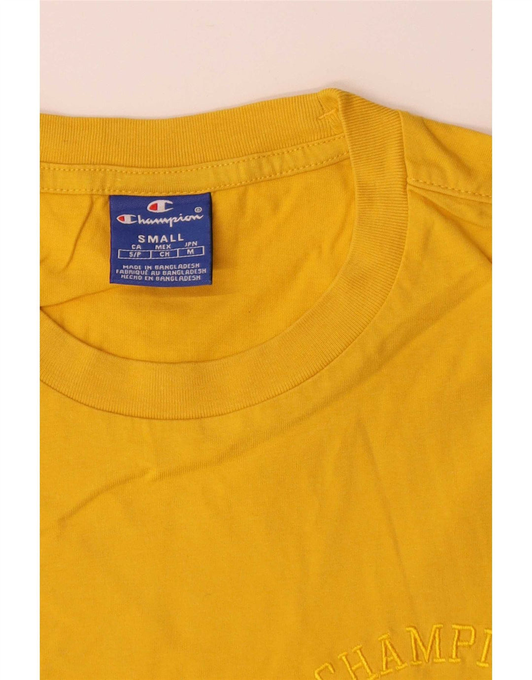 Champion T-Shirt Homme Petit Jaune Coton