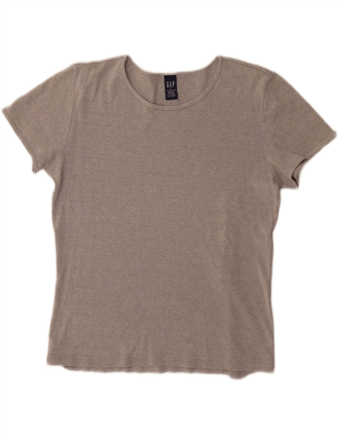 Gap T-Shirt Femme Top UK 16 Large Gris Coton
