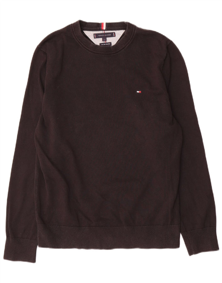 Tommy Hilfiger Pull Ras du Cou Homme Noir Moyen