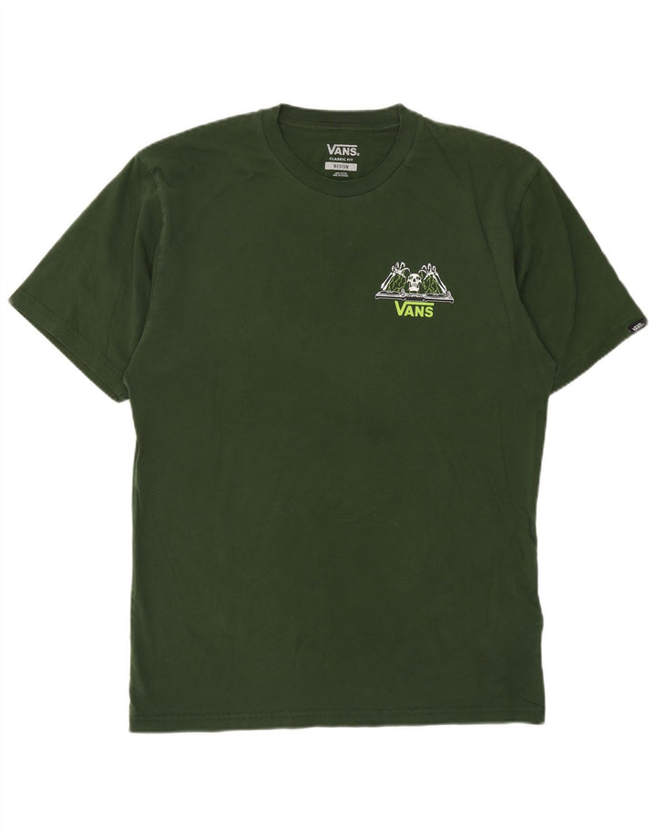 VANS T-shirt graphique coupe classique pour homme en coton vert moyen