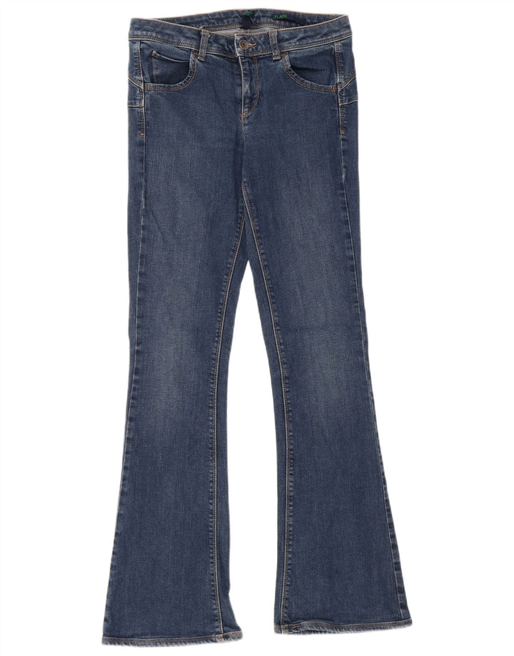 Benetton Jean Évasé Femme W29 L31 Bleu Coton