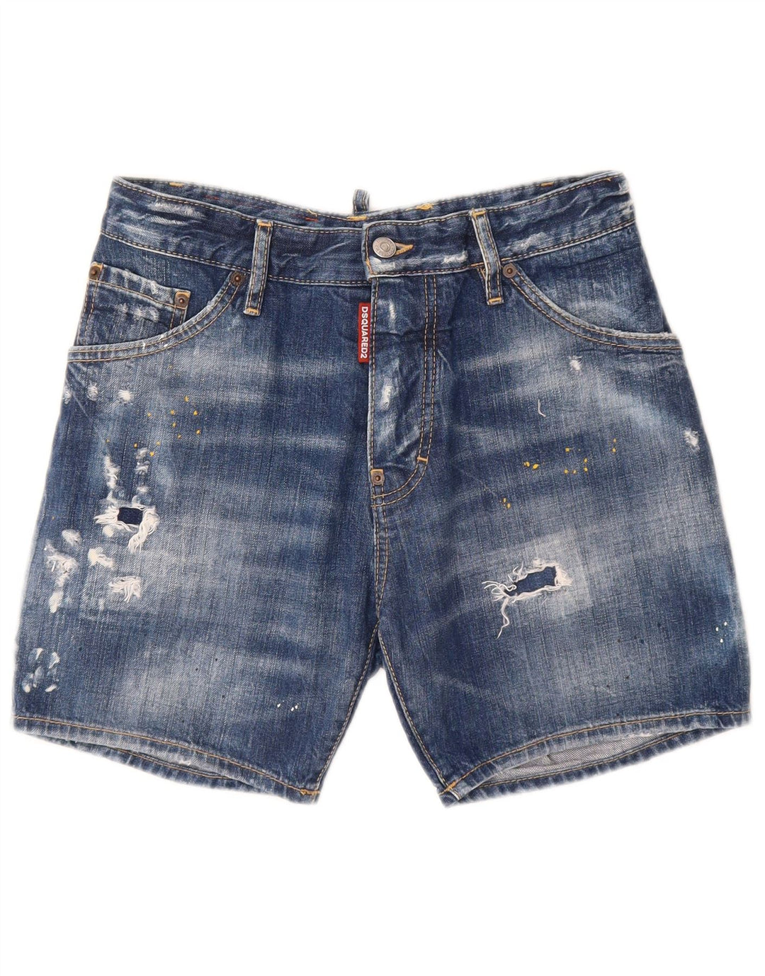 Dsquared2 Short en jean vieilli pour femme IT 44 Medium W28 Bleu Coton