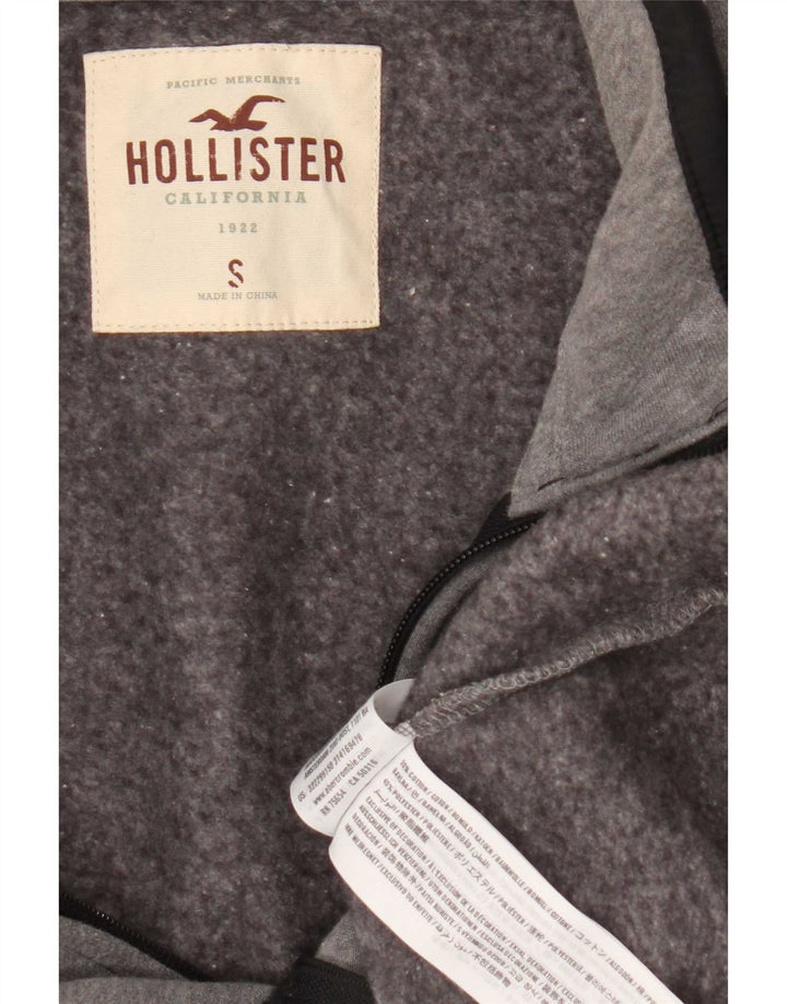 Hollister Veste de survêtement pour homme Small Gris Colorblock Cotton