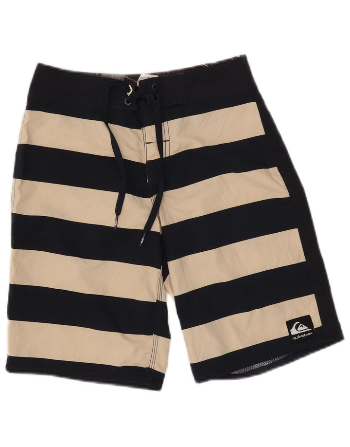 Quiksilver Short de Bain Garçon 9-10 ans Bleu Marine Rayé Polyester