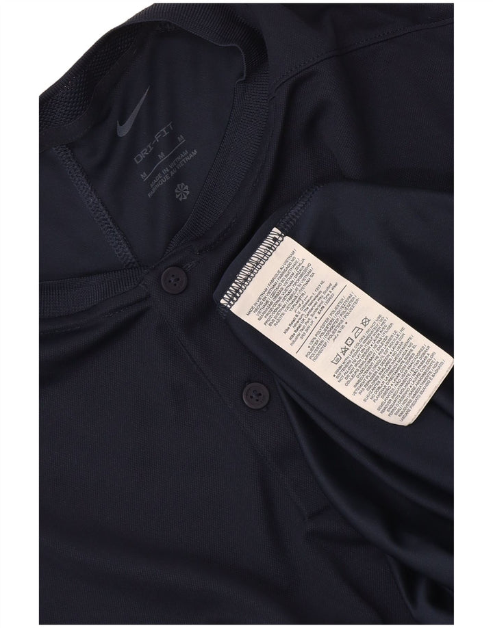 Nike Hommes Dri Fit T-Shirt Haut Bleu Marine Moyen Polyester