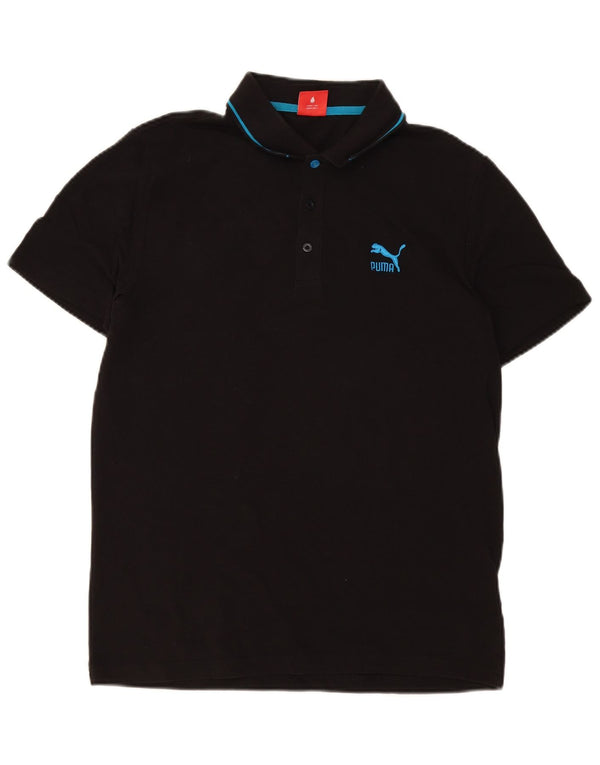 Puma Polo Homme Noir Moyen Coton