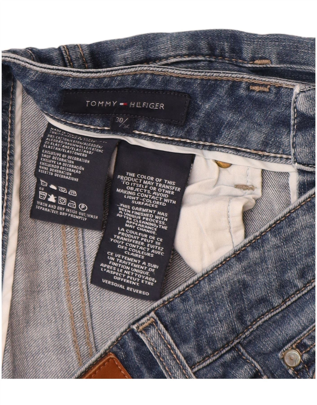 Tommy Hilfiger Short En Jean W30 Femme Bleu Moyen Coton