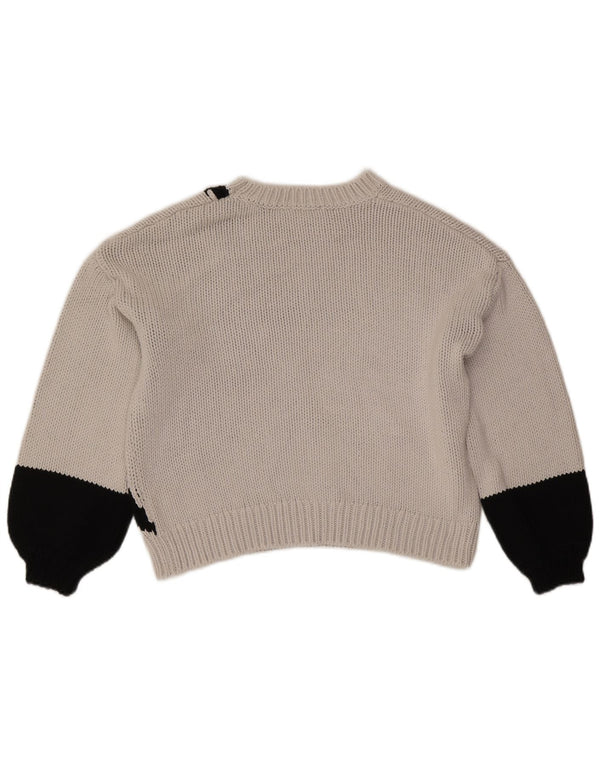 MINT VELVET Pull court à col bateau pour femme UK 14 Blanc moyen