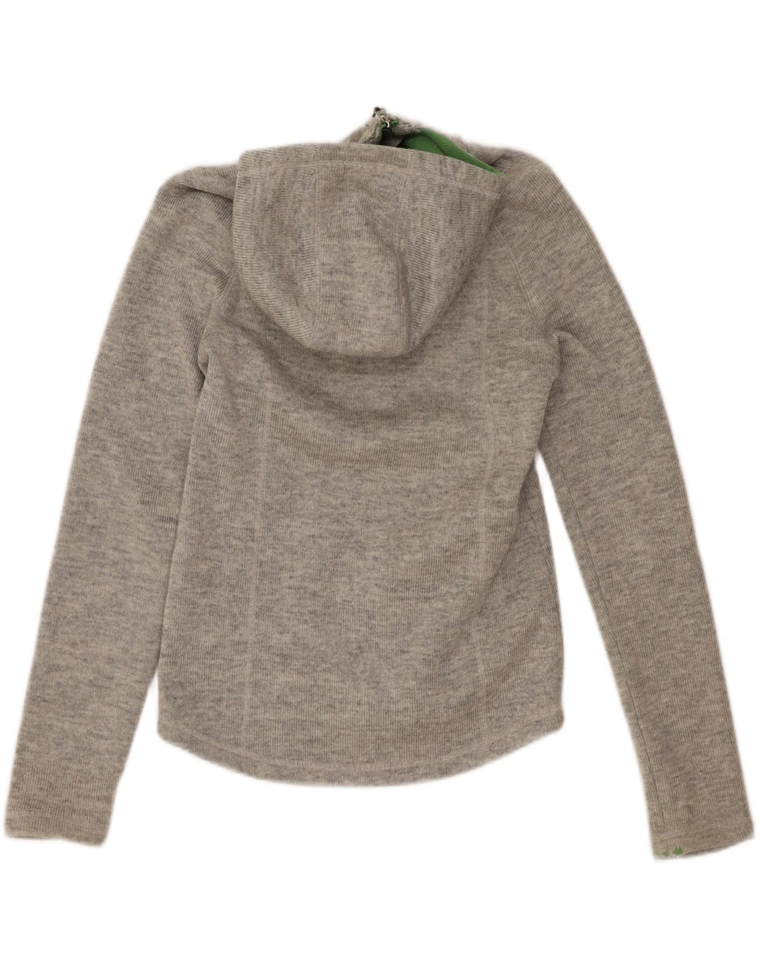 Bench Veste Bomber En Tricot À Capuche Pour Femme UK 12 Gris Moyen Acrylique