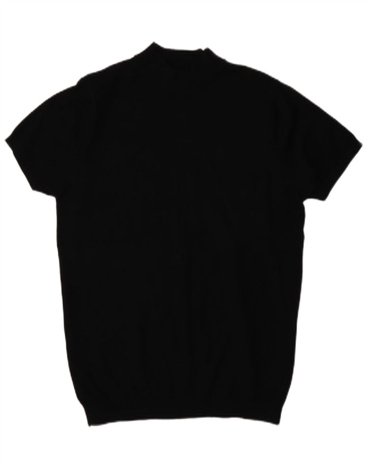 Zara Pull à manches courtes et col roulé pour homme Noir Taille S