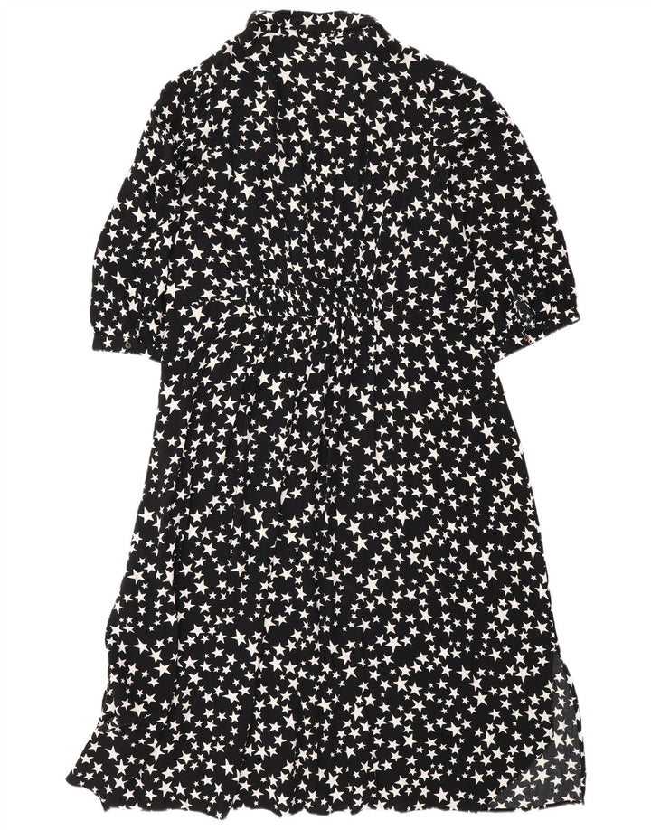 Marks & Spencer Robe longue à motif abstrait pour femme UK 18 XL Noir