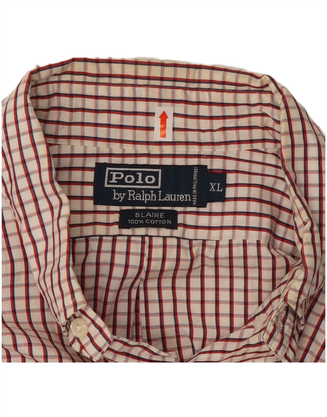 POLO RALPH LAUREN Chemise ample Blaire pour homme XL en coton à carreaux rouge