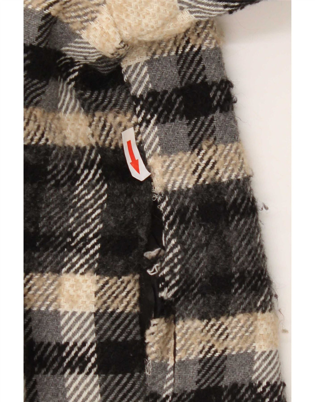 Zara Veste utilitaire pour homme UK 40 Large Beige Check Polyester