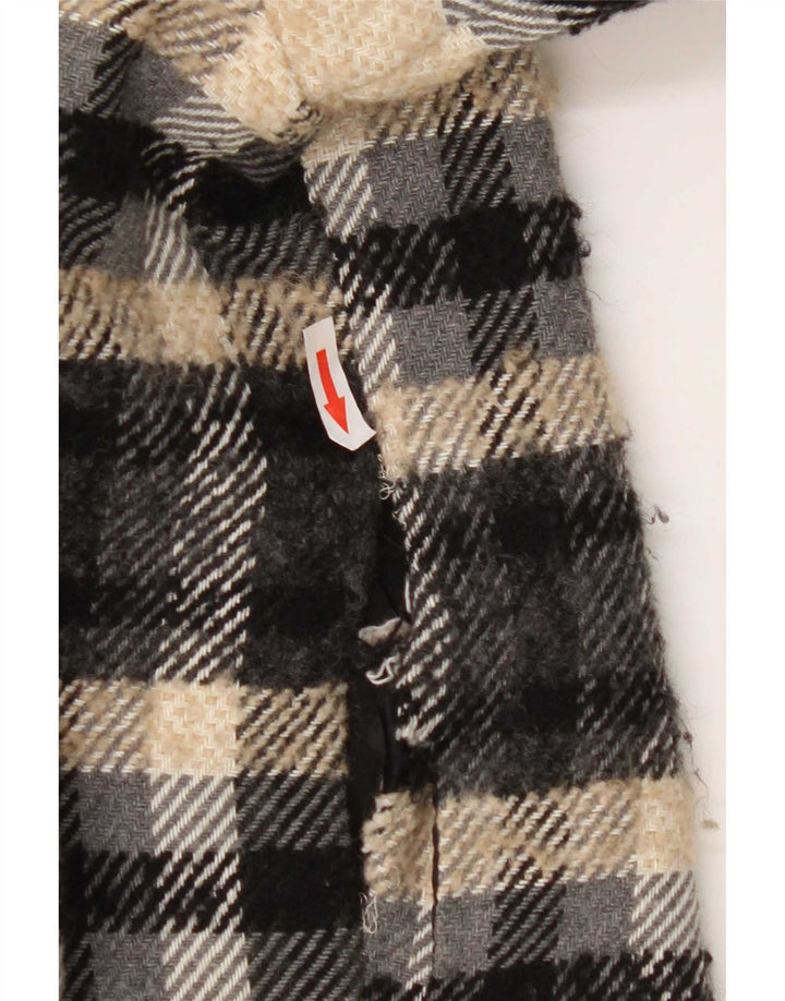 Zara Veste utilitaire pour homme UK 40 Large Beige Check Polyester