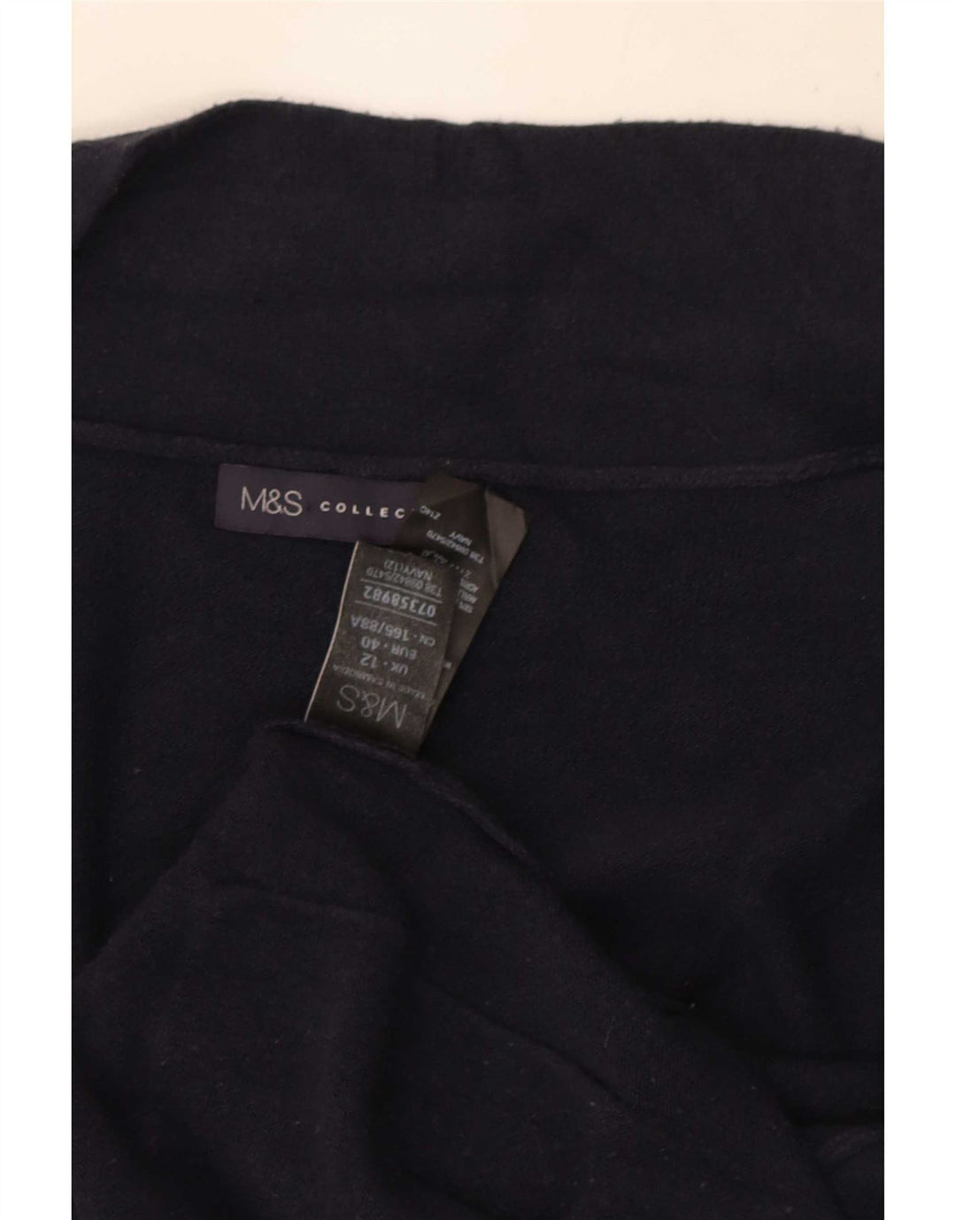 Marks & Spencer Pull cardigan long pour femme UK 12 Bleu marine moyen