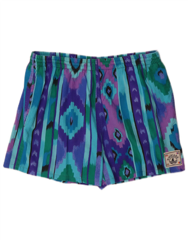 Navigare Short de bain homme en coton Ikat multicolore moyen