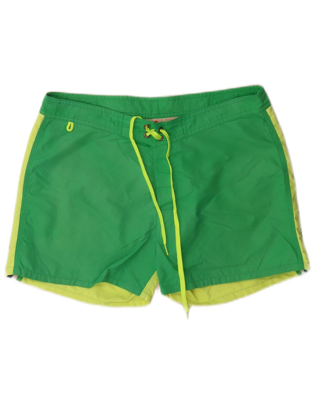 Sundek Short de bain homme en nylon color block vert moyen