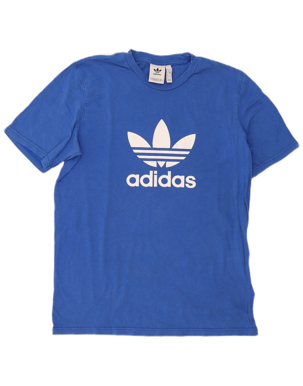 Adidas T-Shirt Graphique Homme Bleu Moyen Coton