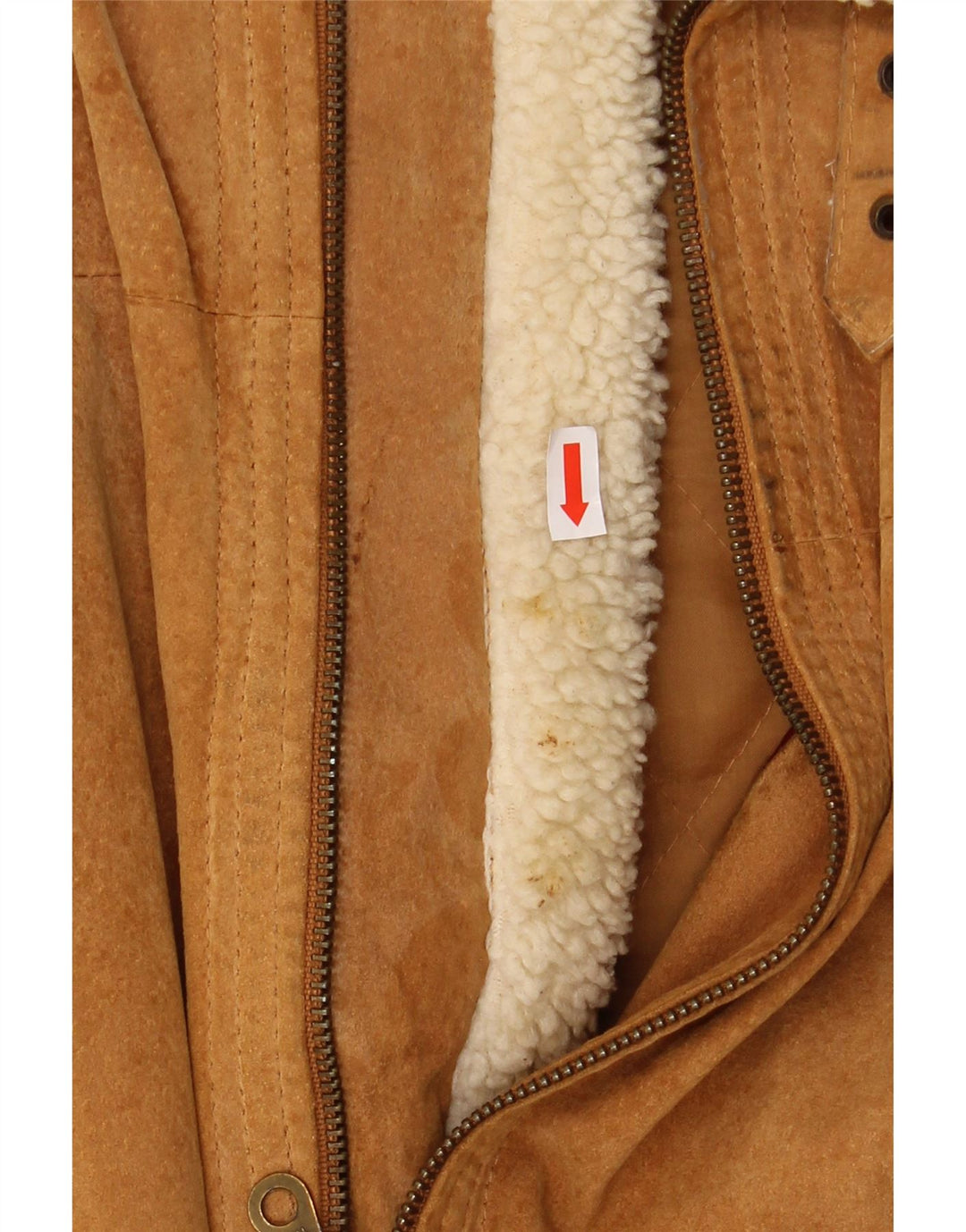 JCC Mens Suede Bomber Jacket UK 40 Large Brown Polyester Vintage JCC and Second-Hand JCC from Messina Hembry 