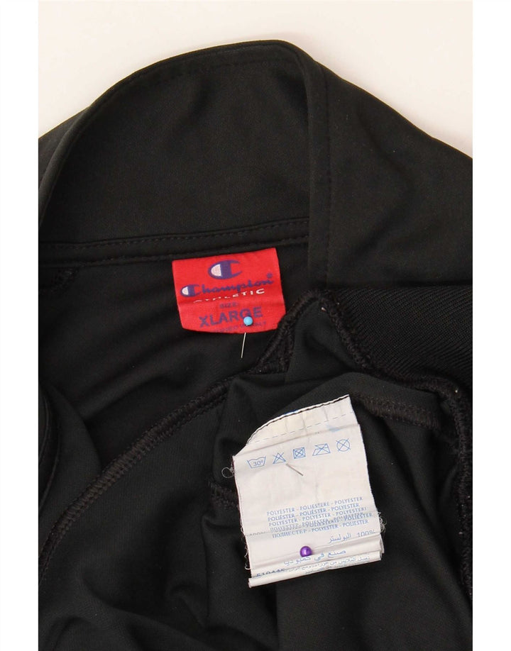 Champion Veste de survêtement pour homme XL Noir Colourblock Polyester