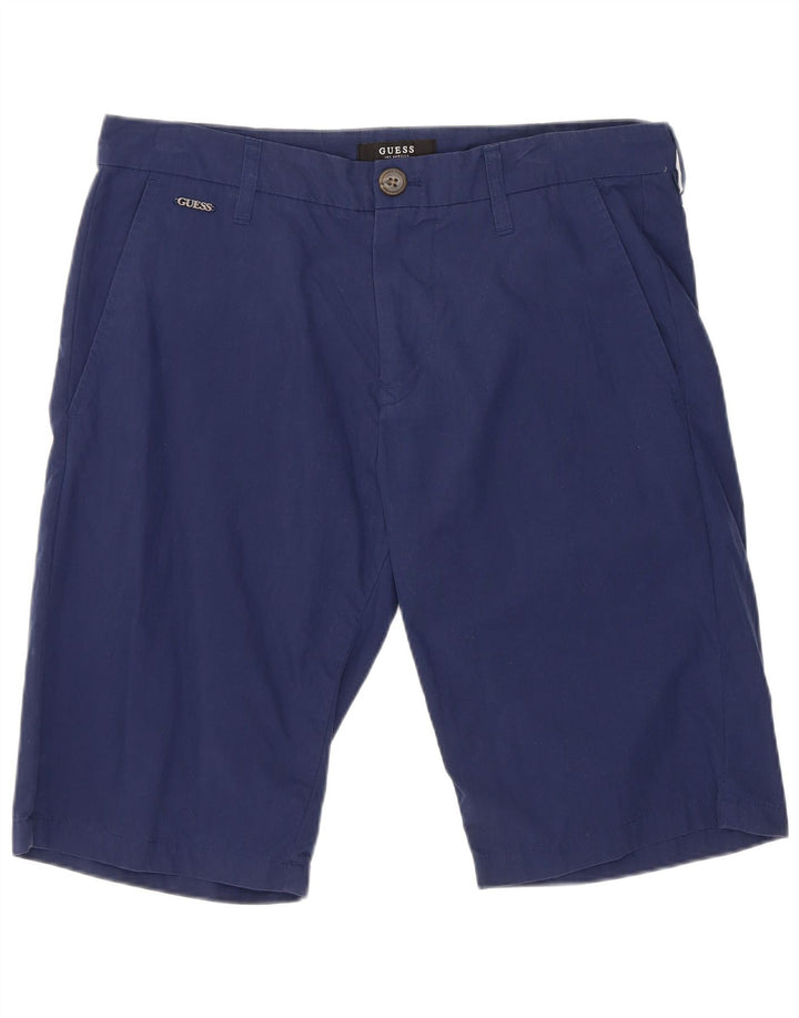 Guess Short Chino Homme W32 Bleu Moyen Coton
