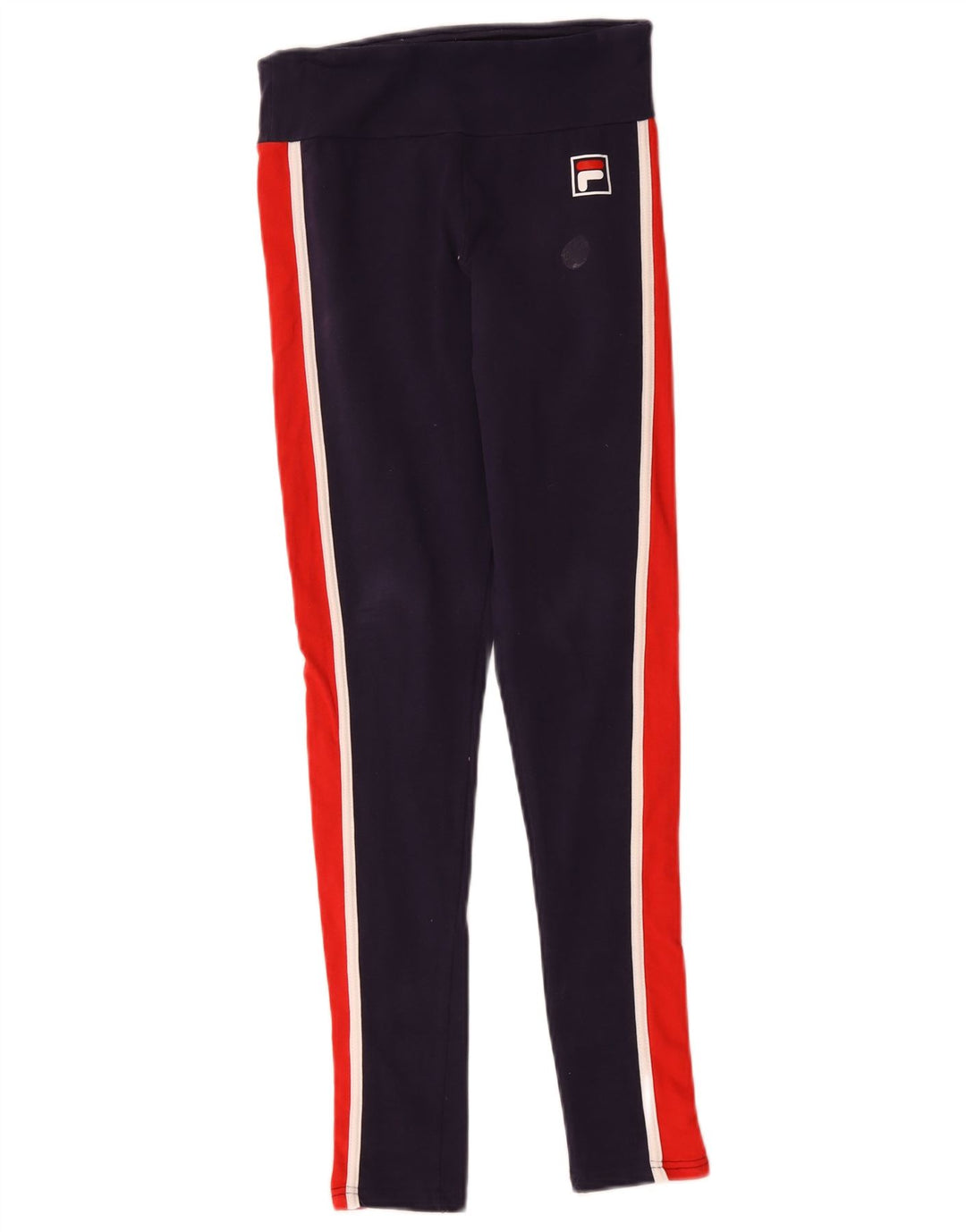 Fila Leggings Femme UK 10 Petit Bleu Marine Colorblock