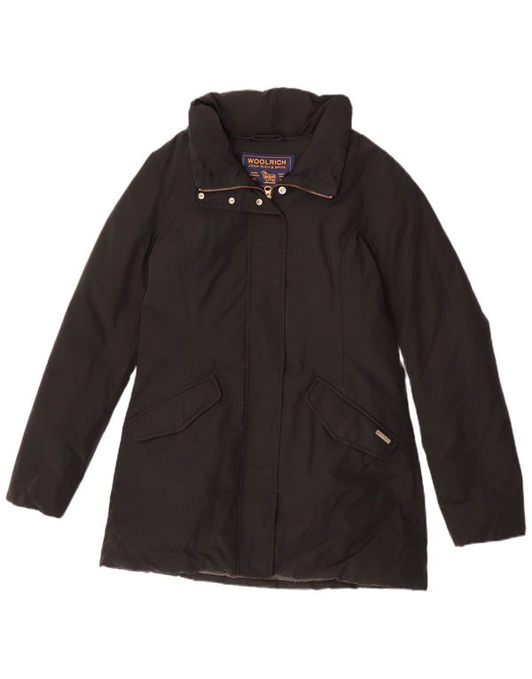 Woolrich Manteau rembourré pour femme UK 10 Small Noir Coton