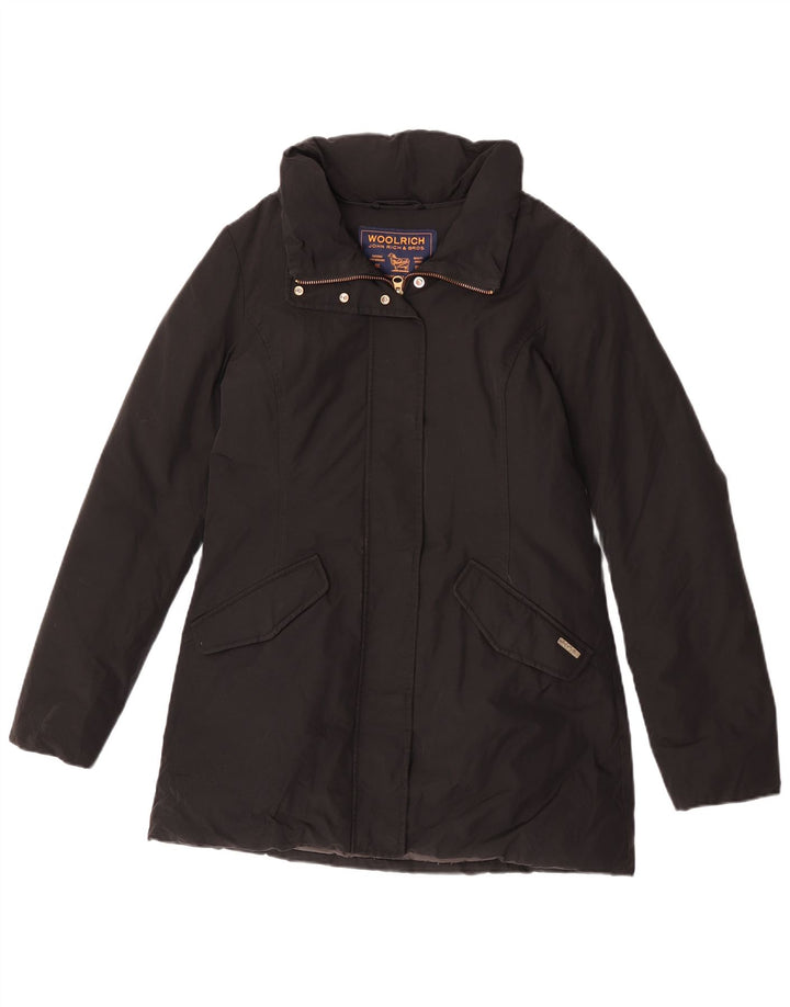 Woolrich Manteau rembourré pour femme UK 10 Small Noir Coton