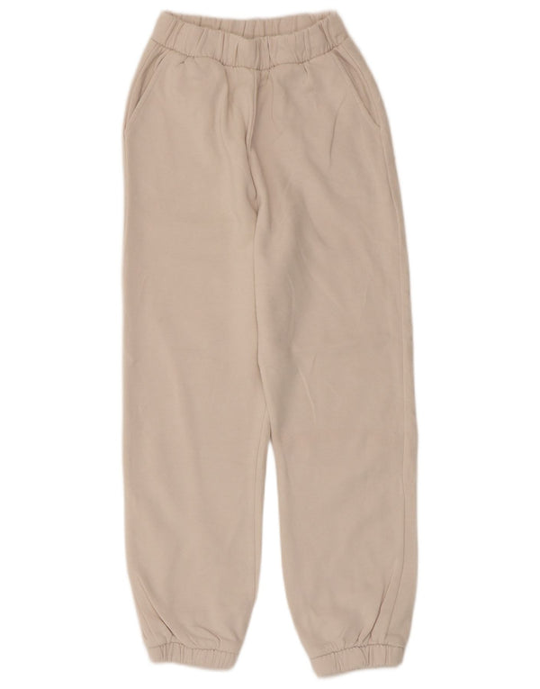 Zara Pantalon de survêtement court pour femme, jogging UK 8, petit coton beige