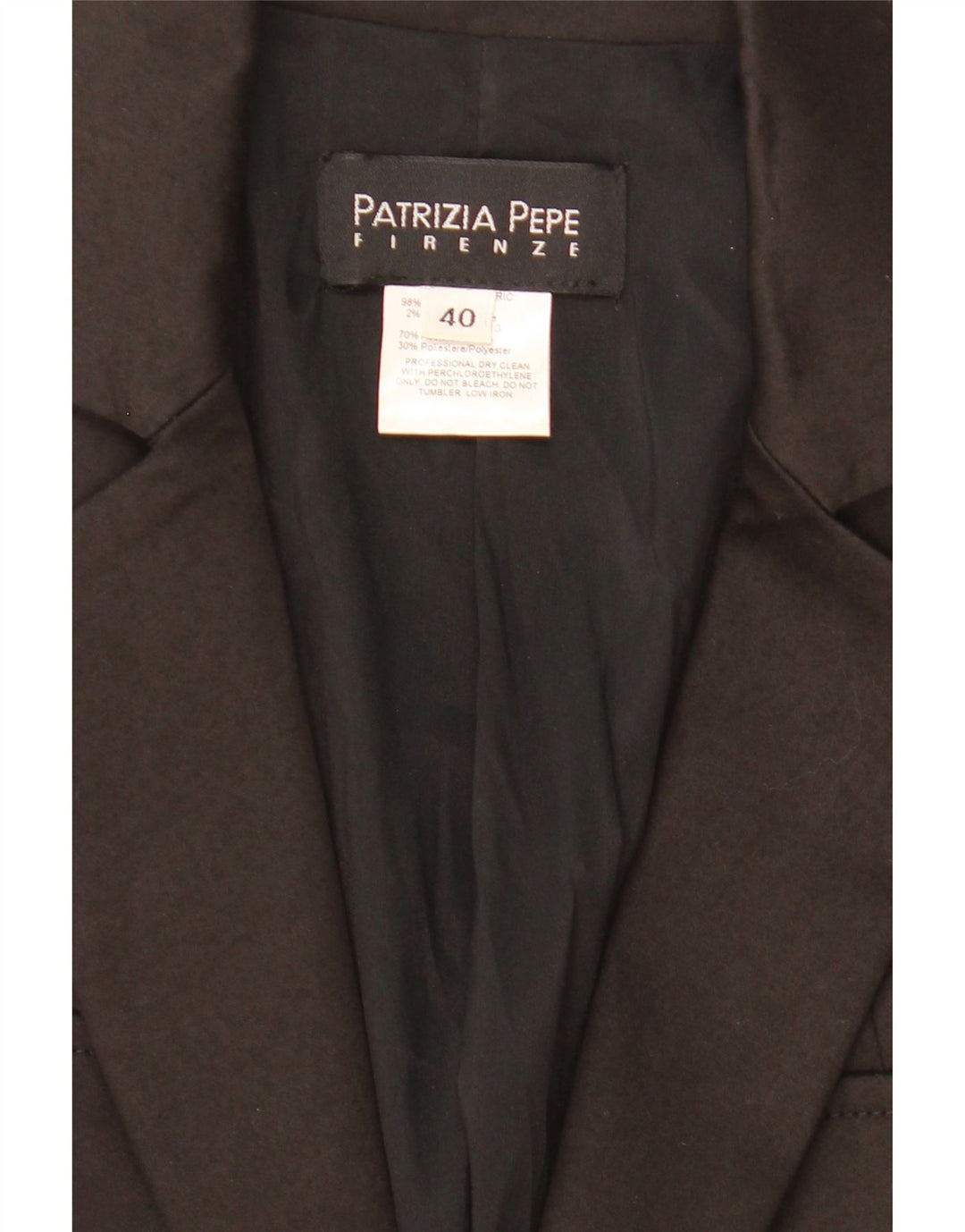Patrizia Pepe Veste blazer courte à 2 boutons pour femme IT 40 Small Noir